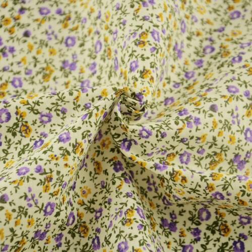 Art Work 100% Cloth Cotton Tecido Decoration Sewing Textile Fabric Patchwork Simple and Plain Flowers Designs Telas Fat Quarter