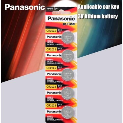 Panasonic Original cr2025 Button Cell Batteries 5PCS/LOT cr 2025 3V Lithium Coin Battery For Watch Calculator Weight Scale