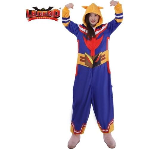 My Hero Academia All Might Cosplay Jumpsuit onesie deku onesie pajamas sleepwear deku in all might onesie