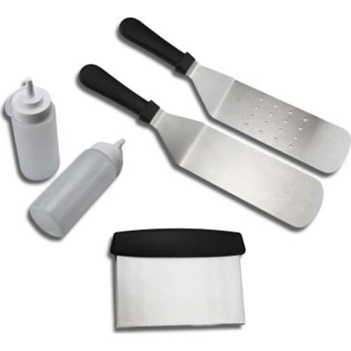 Stainless Steel Spatula and Grill Pan Spatula-Grill Set is Perfect for Cast Iron Grill Flat Top Grill