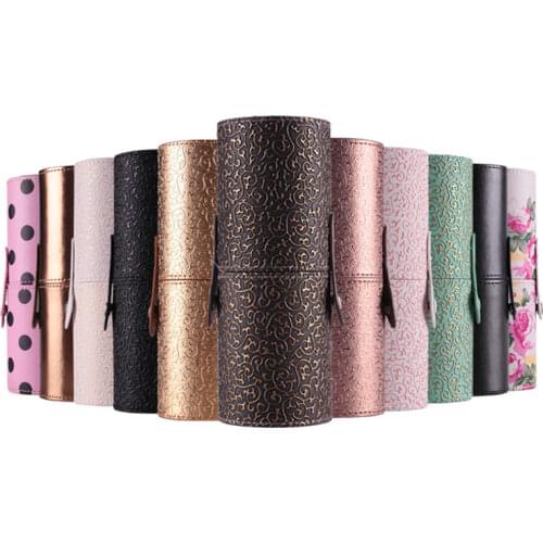 Multifunction PU Makeup Brush Storage Bucket Travel Cosmetic Brush Pen Holder Storage Empty Holder Makeup Brushes Organizer