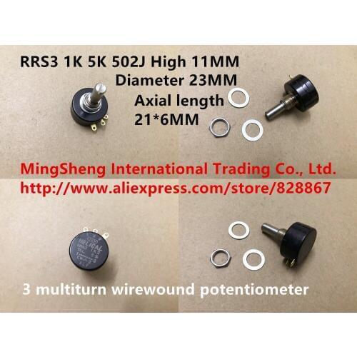 New original 100% RRS3 1K 5K 502J 3 multiturn wirewound potentiometer (SWITCH)
