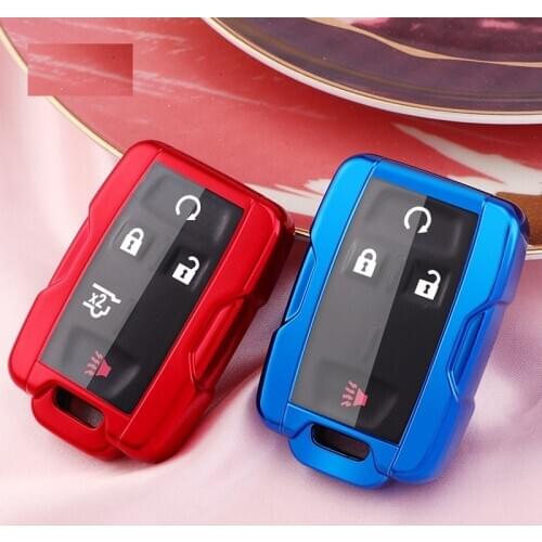 Soft TPU full protect Car Key Case Cover For GMC Sierra Canyon Chevrolet Colorado Silverado Smart Keyless Remote Fob Cover
