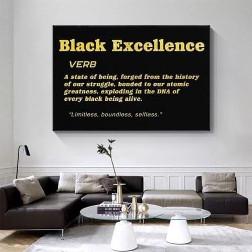 Black Excellence Canvas Poster Black Culture Wall Art Canvas Poster Print Black Lives Matter Home Office Art Quote Wall Art
