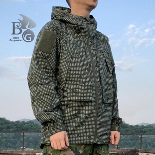 Nylon Cotton Mens Outdoor Tactical Zip Jacket Tops Coat Desert Night Camouflage
