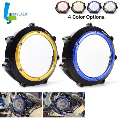 Motorcycle CNC Racing Clear Clutch Cover for Yamaha YZ450F YZ 450F YZ 450 F 2003-2009 WR450F WR 450F 2003-2015