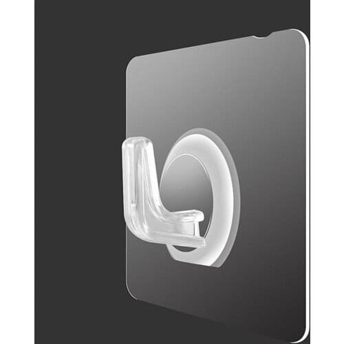 1PCS Transparent Wall Hook Strong Self Adhesive Door Wall Hangers Hooks Suction Heavy Load Rack Cup Sucker for Kitchen Bathroom