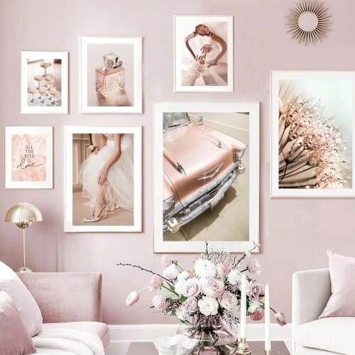 Luxury Car Pearl Crown Perfume Wine Glass Wall Art Canvas Painting Nordic Posters And Prints Wall Pictures For Living Room Decor