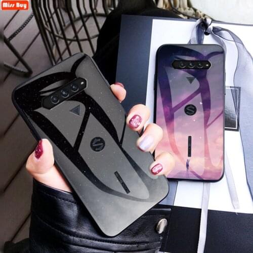 Luxury Starry sky Tempered Glass For Xiaomi Black Shark 4 Pro 2 3 Pro Case Funda Coque Soft edge Bumper Shell Black Shark 2 Pro