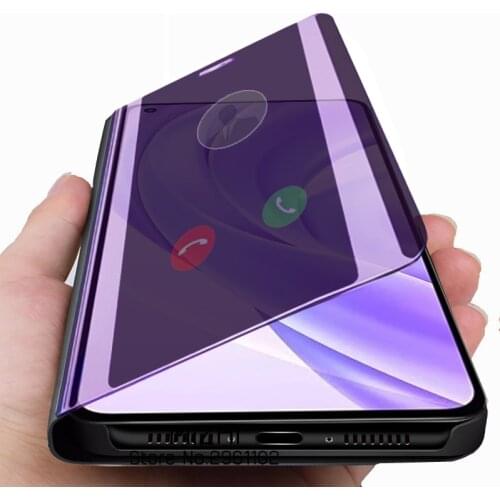 Luxury Smart Mirror Flip Case for xiaomi 11 lite 10T Poco X3 F3 M3 redmi Note10 Pro Note 9s 9 9a 9c 9t Stand Phone Cover Coque