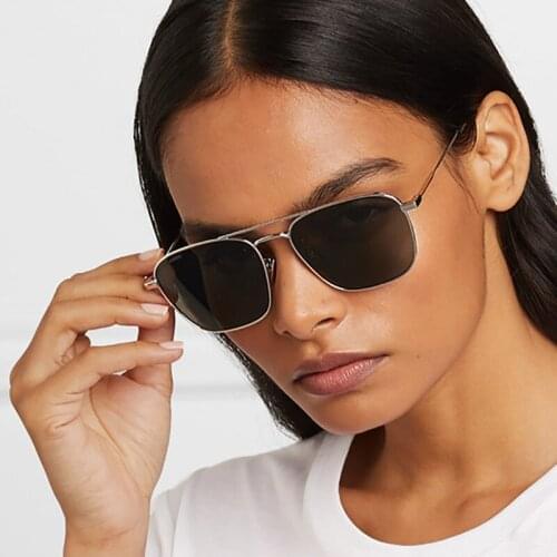 DCM Fashion Square Sunglasses Women Brand Designer Retro Alloy Frame Big Luxury Ladies Sun Glasses UV400 12 Colors