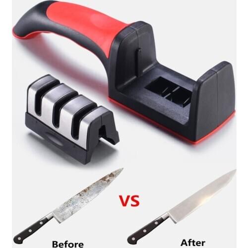 3 Stage Kitchen Sharpening Tools Manual Knife Sharpener Steel Diamond Ceramic Coated Knife Sharpener kitchen gadgets