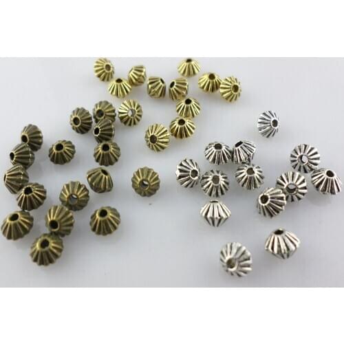 300pcs Tibetan Silver Small Cone-shaped Loose Charm Spacer Beads 4x5mm Bracelet Beading Findings