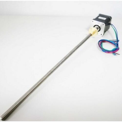4-lead HEMA 17 Linear Stepper Motor T8 Running Screw 2 Step 310 mm Screws Nema17 48 mm Bodies