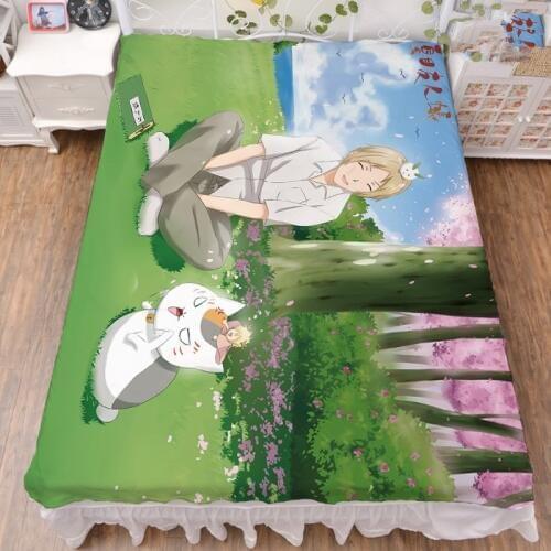 Anime Natsume Yuujinchou characters Natsume Takashi natsume reiko bed milk fiber sheet & flannel blanket summer quilt 150x200cm