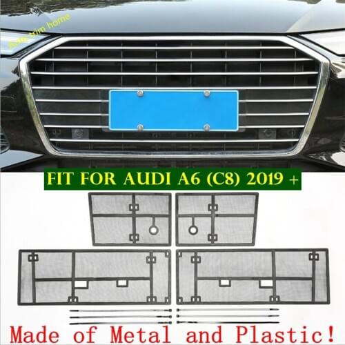 Lapetus Insect Screening Mesh Front Grille Insert Net Cover Trim Fit For Audi A6 C8 2019 2020 2021 Auto Accessories