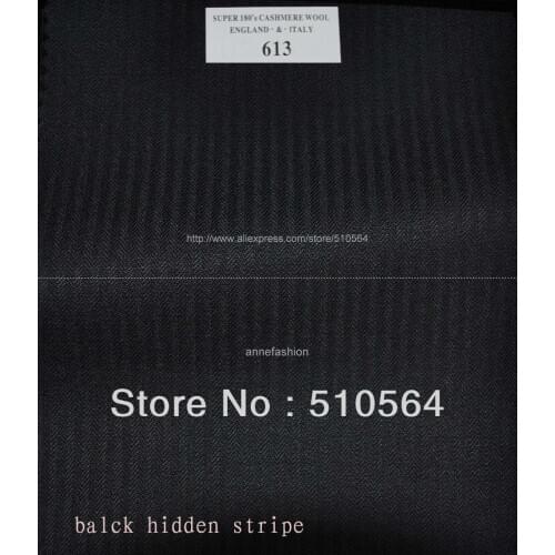 Free shipping 110s 100% worsted wool Custom made suit Men balck hidden stripe Suit Three pieces Suit(jacket +pant+vest )