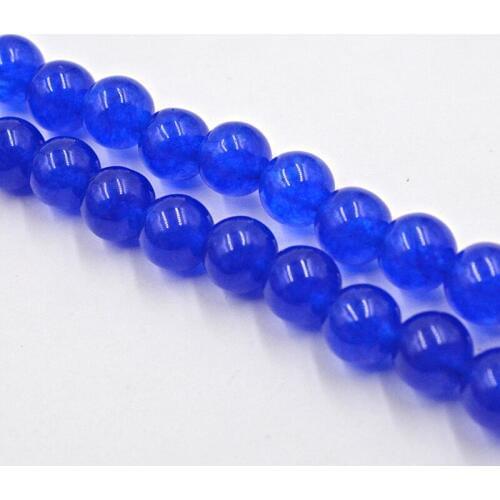 Free Shipping Natural Stone Dark Blue Jades Round Loose Beads 4 6 8 10 12 MM Pick Size for Jewelry Making Diy Bracelet Necklace