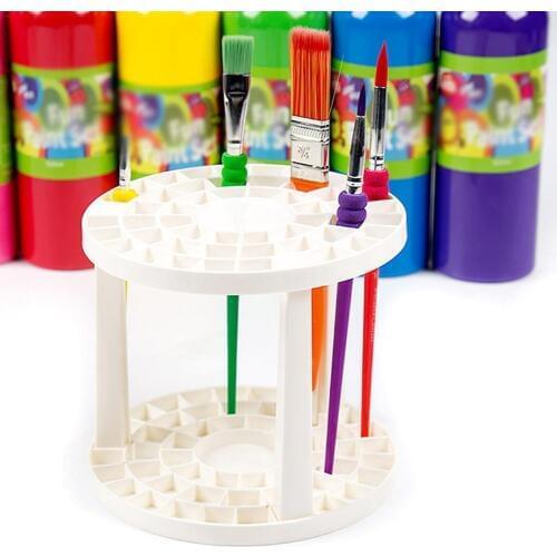 Paint Brush Pen Holder 49 Holes Pen Rack Display Stand Pen Holder Support Supplies Brush Art Painting Watercolor Holder