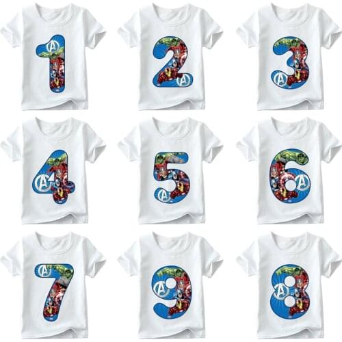 Disney Marvel The Avengers Iron Man Superhero Movie Summer Childrens T-shirts Kids Q Version Short Sleeves
