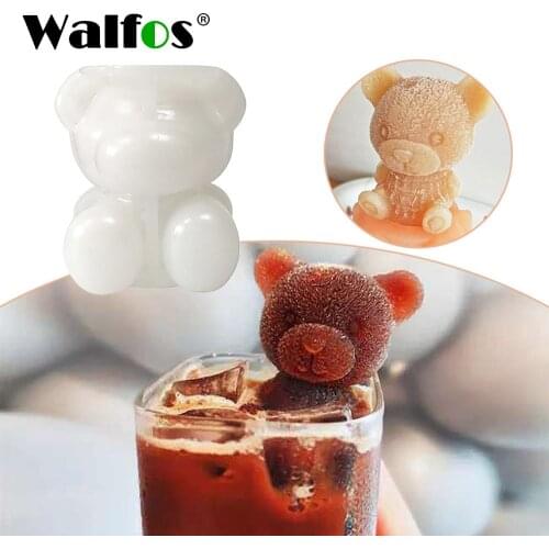 Walfos Ice Cube Maker Little Bear dogShape Tray Ice Cream Tool Whiskey Wine Cocktail Ice Cube