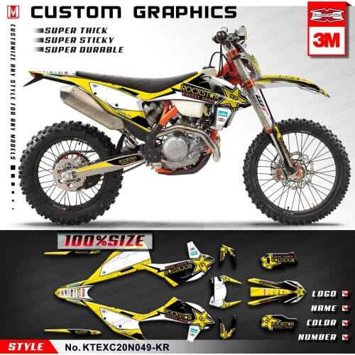 KUNGFU GRAPHICS Sticker Design Vinyl Wraps for EXC EXC-F XC-W XCF-W 150 300 500 SX SXF XC-F 125 250 350 450 2019 2020 2021 2022