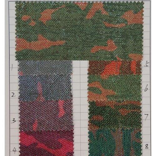 Artificial PU leather fabric special fabric silver mesh camouflage fabric material wholesale
