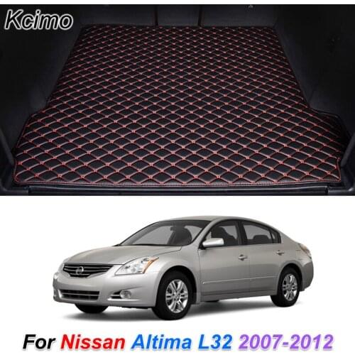 Leather Car Trunk Mat for Nissan Altima 2007-2012 Sedan Cargo Liner Trunk Floor Pad Carpet Car Accessories