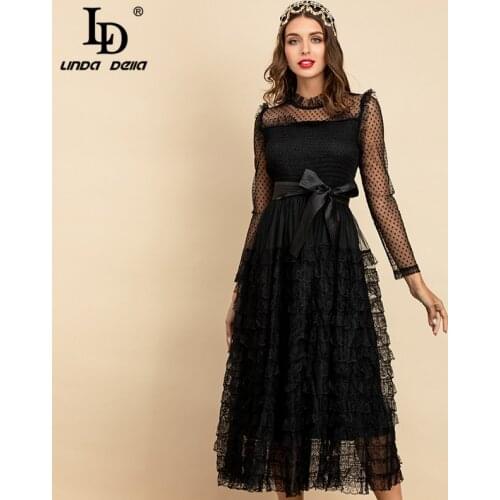 Летние платья в горошек LD LINDA DELLA China At AliExpress