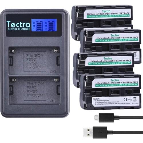 2x2600mAh NP-F570 NP-F550 NP F550 np f570 f550 Battery+LCD Dual Charger for sony NP-F330 NP-F530 NP-F570 NP-F730 NP-F750