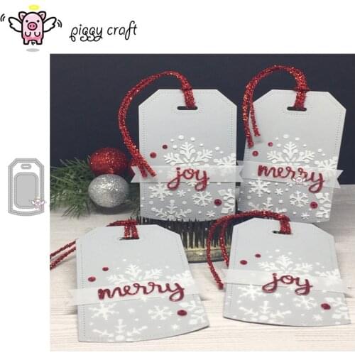 Piggy Craft metal cutting dies cut die mold Label tag decoration Scrapbook paper craft knife mould blade punch stencils dies