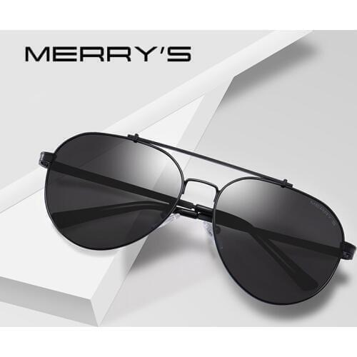 MERRYS Men Fashion Pilot Sunglasses HD Polarized Sun glasses For Mens Driving UV400 Protection S8289