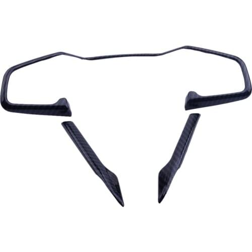 1Set Carbon Fiber Style Steering Wheel Decor Cover Trim Fit For Honda CR-V CRV 2017 2018 2019 2020