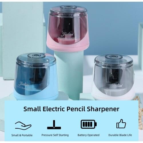 Small Electric Pencil Sharpener Portable Cute Pencil Sharpener Battery Operated Fast Sharpern for 6.5-8mm Colored Pencils