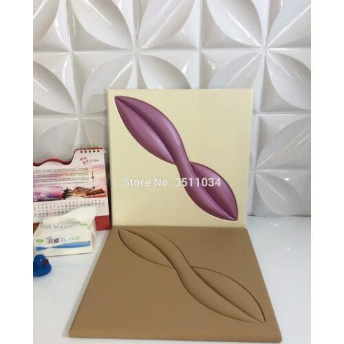 2018 New 3D Soft-bag Decorative 3D leather wall panel, Home decoration panel, curve pattern wall panel 3D wall sticker