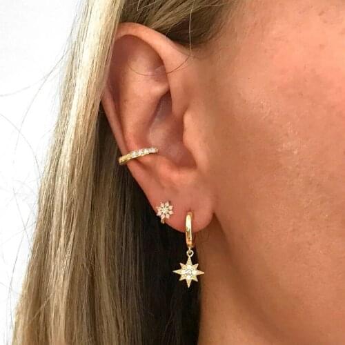 NEW Rose Gold Color Flower Ear Cuff Earring 925 Sterling Silver Minimal Delicate No Piercing Lovely Girl Women Gift Clip Earring