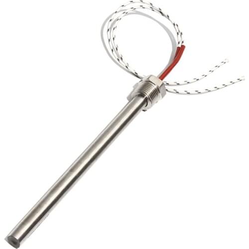 12mm Dia 450~600mm DN10/16mm Thread Single-ended Heating Tube 2500W/3000W/3500W 201SUS Cartridge Heater Element with Nut