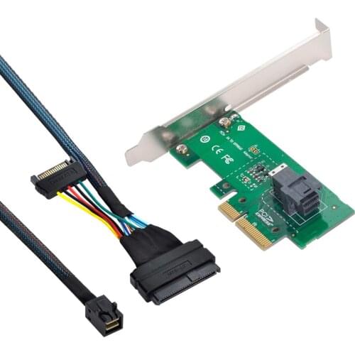 PCI-E 3.0 4.0 to SFF-8643 Card Adapter and U.2 U2 SFF-8639 NVME PCIe SSD Cable for Mainboard SSD