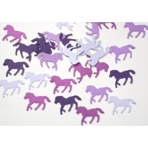 Mixed Purple Horse Kentucky Derby Confetti Baby Shower Decorations birthday wedding bridal partyTable decor scrapbook Confettis