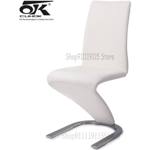 Modern Simple Dining Chair European Hotel Dining Chair Household Iron Leather Dining Chair Back Negotiation Reception Chair