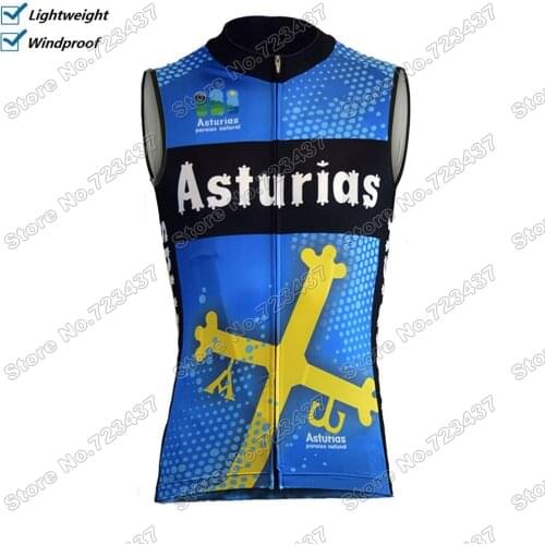 Asturias 2021 Cycling Vest Windproof Lightweight Wind Vest Road Cycling Jersey Sleeveless Gilet Chaleco Maillot Ciclismo Ropa