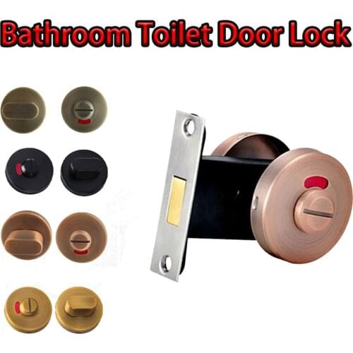 Indicator Bathroom Toile Door Lock Stainless Steel Deadbolt Lock Bolt Toilet WC Latch Vacant Engaged Door Lock Set