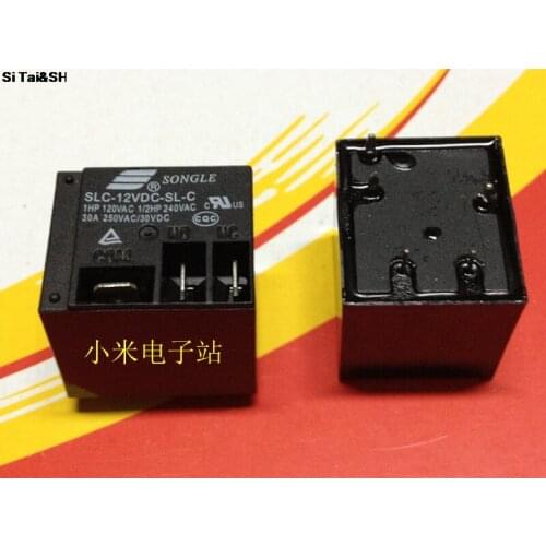 2pcs T91 SLC-12VDC-SL-C Black Electrical PCB Power 30A 250VAC 5pin NEW