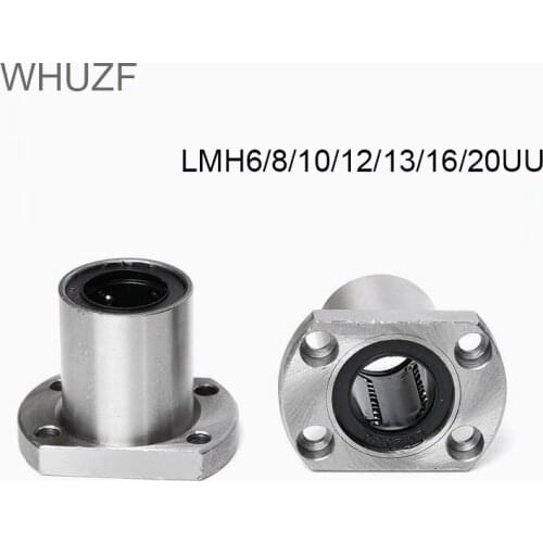 6mm/8mm/10mm/12mm/13mm LMH12UU/LMH16UU/LMH20UU LMH Short Type Series Ellipse Flange Coupling Linear Motion Bearing For Rod Shaft