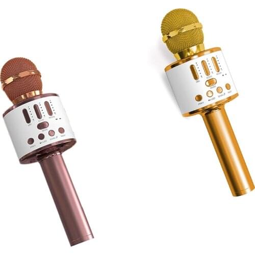 Bluetooth Wireless Karaoke Microphone, Portable Handheld Karaoke Mic Speaker Machine with LED Lights