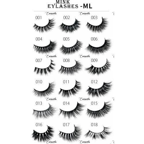 CURSAVELA 3D Mink Eyelashes False Lashes 100% Cruelty Free Lashes Handmade Reusable Natural Eyelashes For Makeup ML Series