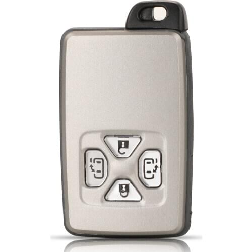Jingyuqin 4Buttons Smart Remote Car Key Shell FOB For Toyota Previa Alphard Prius Key Case With Uncut Blade Replacement