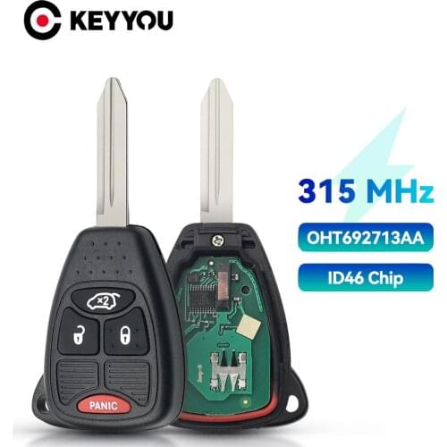 KEYYOU OHT692713AA Remote Control Car Key 315MHz For Chrysler Sebring Pacifica 200 300 Aspen PT Cruiser Town & Country ID46 Chip