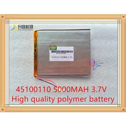 1PCS 3.7V lithium polymer battery / 45100110 / 5000mAh slim high-capacity / DIY homemade tablet