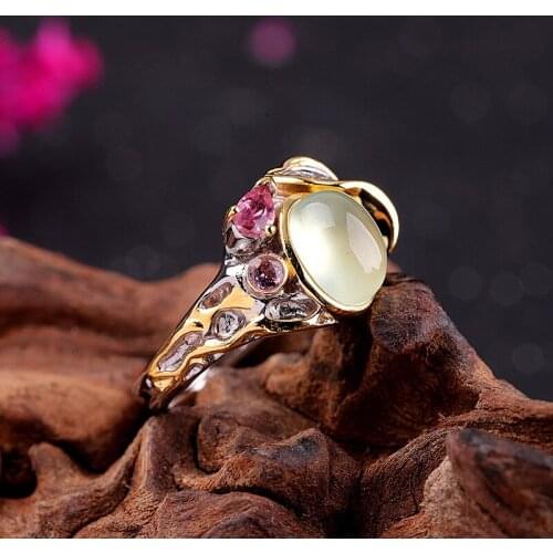 Fashion new S925 pure silver jewelry ladies grape stone rings for woman 100% real 925 silver woman rings